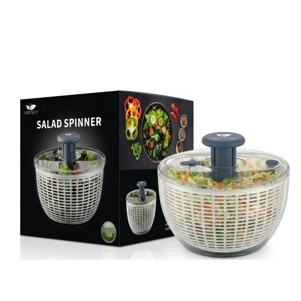 Salad Spinner 3.8 Qt – Large Lettuce Spinner & Vegetable Washer, Fruit Washer Bowl with Strainer, BPA-Free Produce Cleaner & Dryer for Kitchen