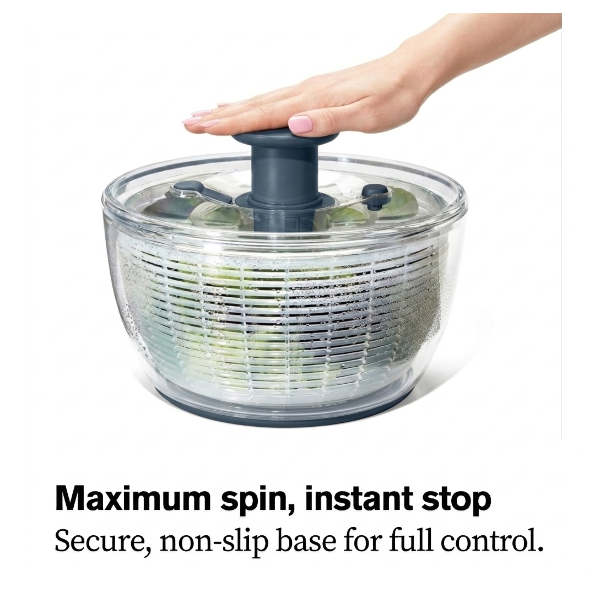 Salad Spinner 3.8 Qt – Large Lettuce Spinner & Vegetable Washer, Fruit Washer Bowl with Strainer, BPA-Free Produce Cleaner & Dryer for Kitchen