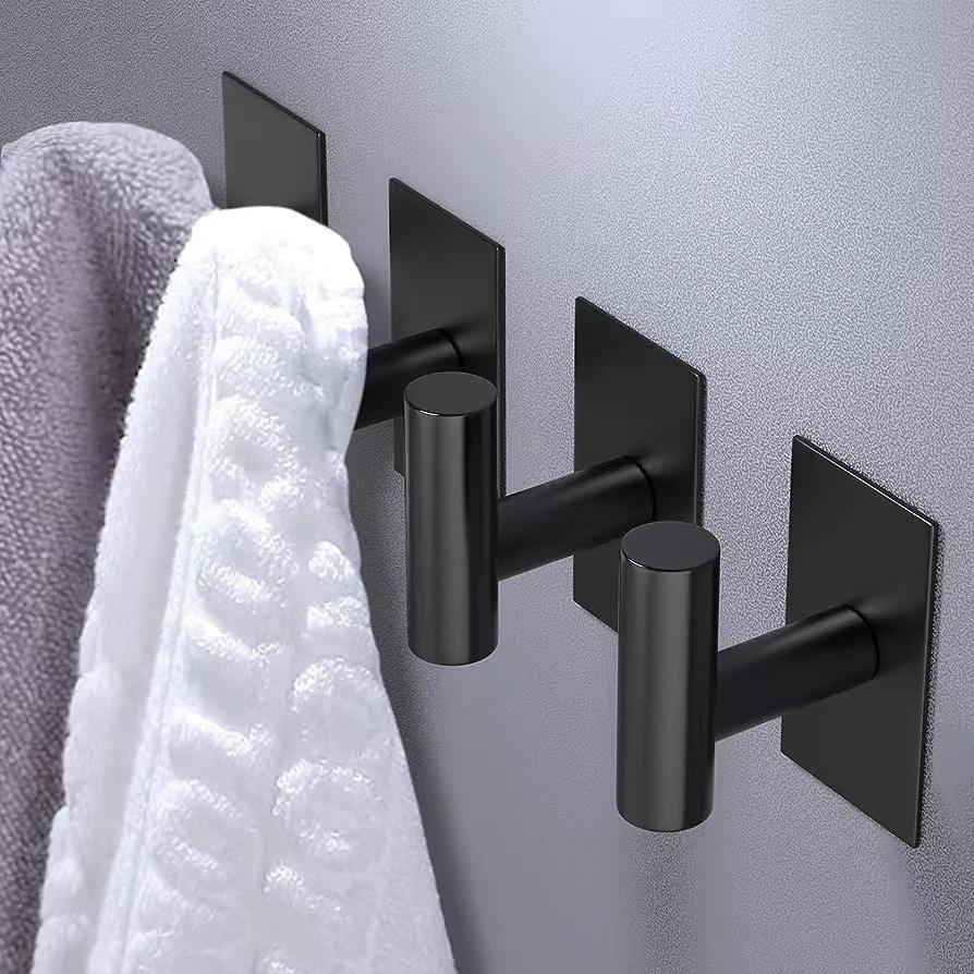 Wall Mounted Adhesive Hooks Stainless Steel Towel Coat Hat Key Holder Heavy Duty