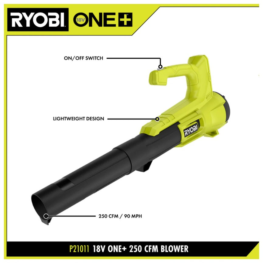 RYOBI 18V ONE+ 250 CFM Cordless Leaf Blower Tool Only