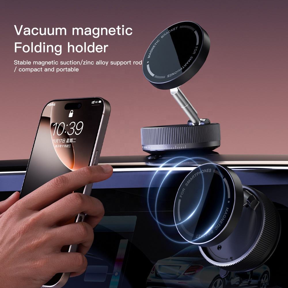 Universal Magnetic Car Phone Holder Dashboard Mount Foldable 360° Rotating GPS